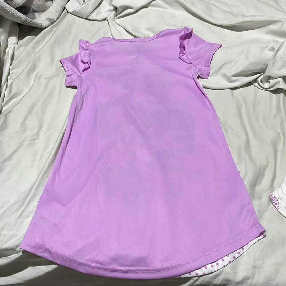 LOL Surprise 6 💯 polyester silkie feel lol doll nightgown nwot purple polka dot
